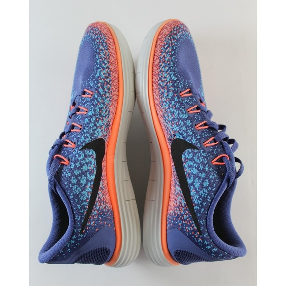 Nike Free Run Distance Womens Sz 9 Running Shoes Blue Purple Orange Trainers Gym - Picture 6 of 8